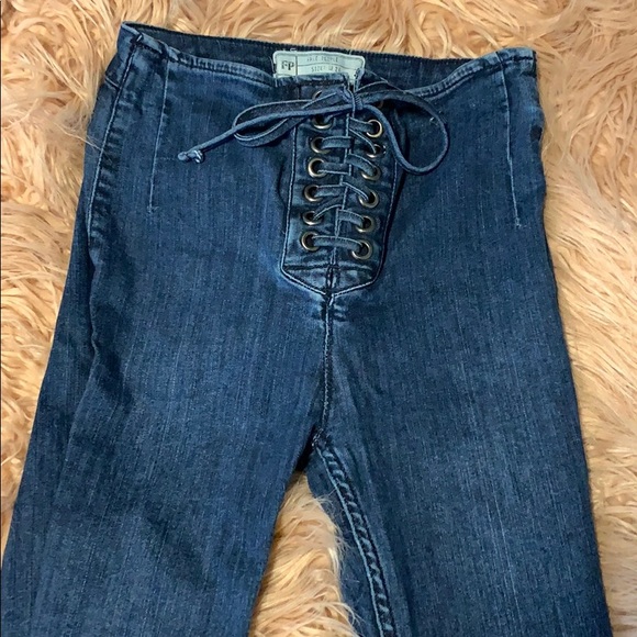 High waisted tie jeans - Picture 2 of 3